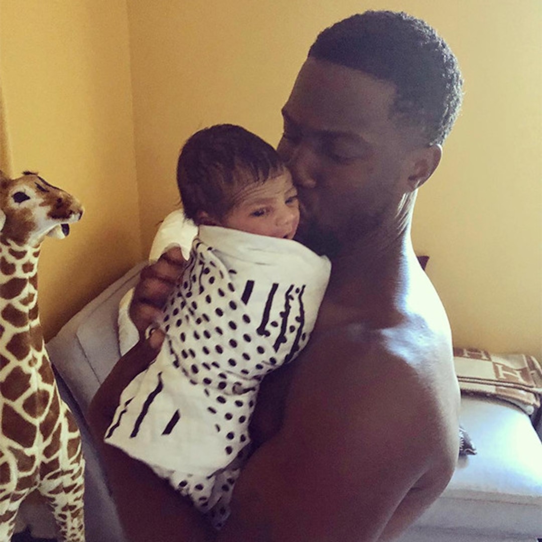 Kevin Hart Kisses Baby Boy Kenzo in Cutest Photo of Son Yet - E! Online